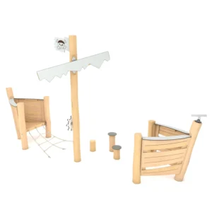Zestaw zabawowy drewniany statek ROBINIA RB1233