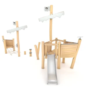 Zestaw zabawowy drewniany statek ROBINIA RB1237