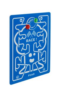 Panel edukacyjny niebieski typu Race 740x990mm. Napis ENG