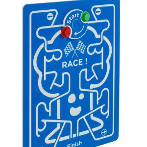 Panel edukacyjny niebieski typu Race 740x990mm. Napis ENG
