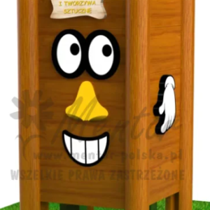 Drewniany kosz na odpady