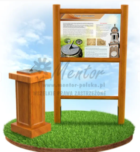 Zegar słoneczny z podstawą wraz z tablicą 80×60 cm + stelaż S — Nowa Strefa