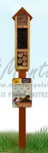 Domek B dla owadów (rozmiar S ) ze słupkiem + kotwa + tabliczka — Nowa Strefa