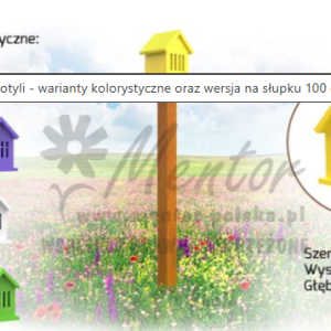 Domek dla motyli na słupku + motyl PCV