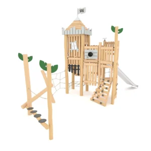 Zestaw zabawowy drewniany zamek ROBINIA RB1902
