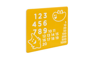 Panel edukacyjny żółty typu numbers 735x585mm