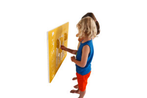 Panel edukacyjny żółty typu Matching pairs 735x585mm. Napisy ENG