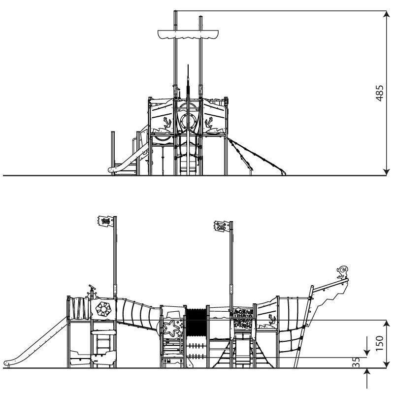 Zestaw zabawowy statek Recycled RC1581
