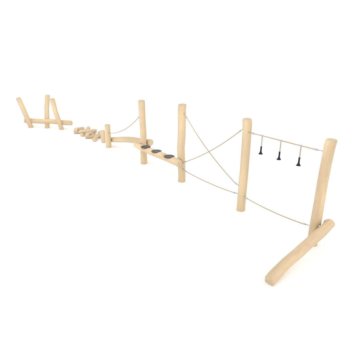 Zestaw sprawnościowy drewniany ROBINIA RB1221