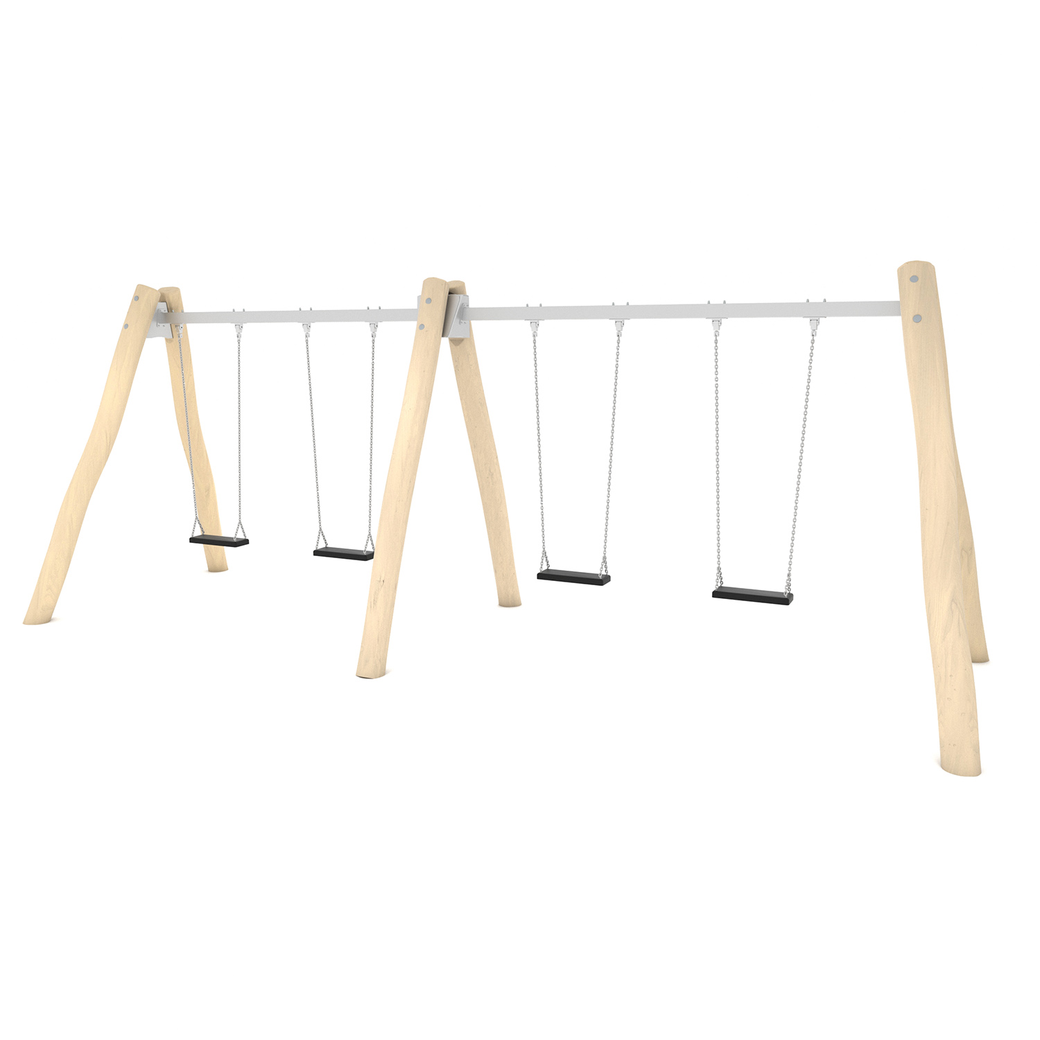 Huśtawka czterostanowiskowa drewniana ROBINIA RB1424 R1R1R1R1