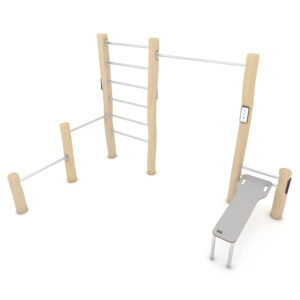 Zestaw sprawnościowy drewniany WORKOUT ROBINIA RB2323 — Nowa Strefa