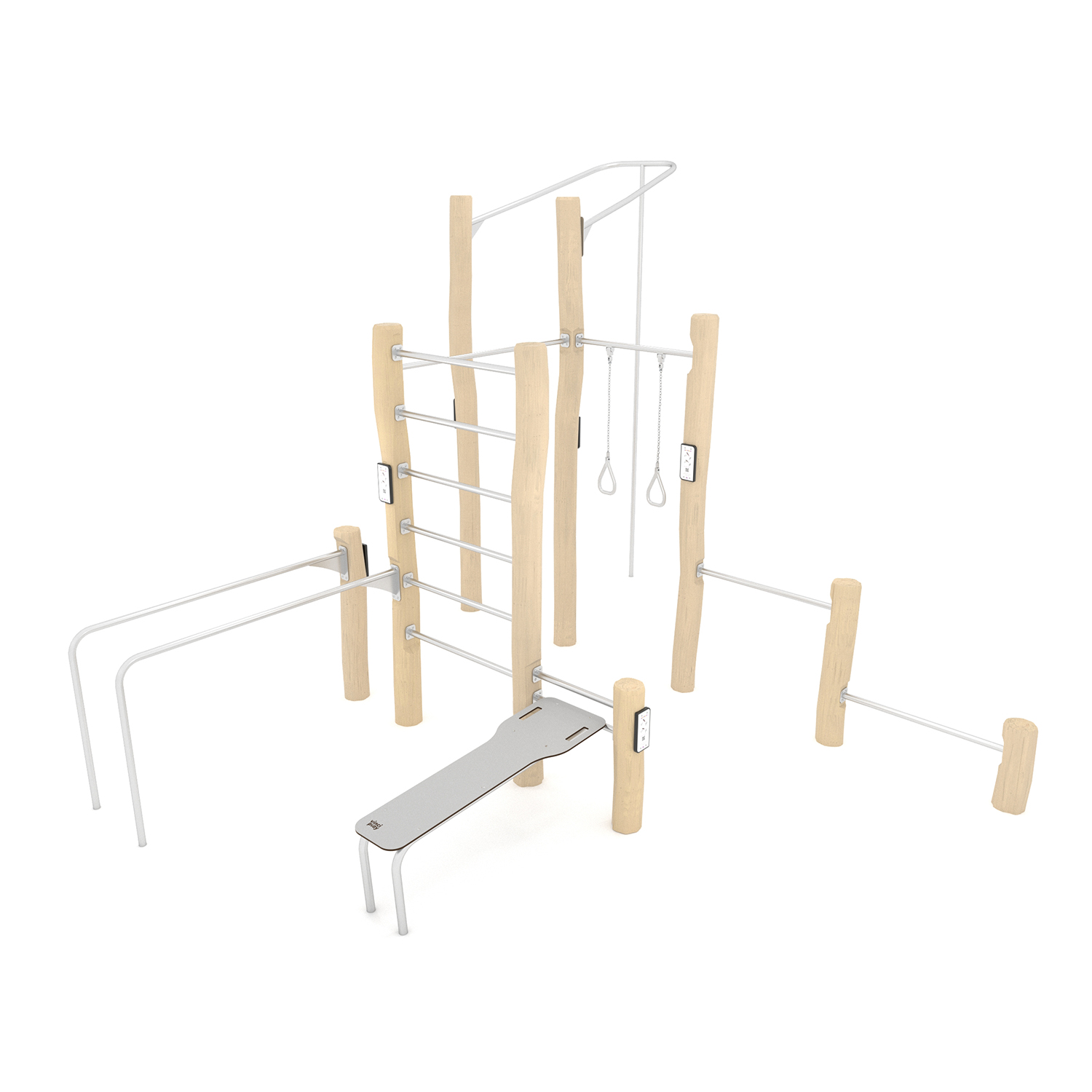 Zestaw sprawnościowy drewniany WORKOUT ROBINIA RB2325