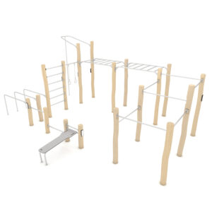 Zestaw sprawnościowy drewniany WORKOUT ROBINIA RB2328 — Nowa Strefa