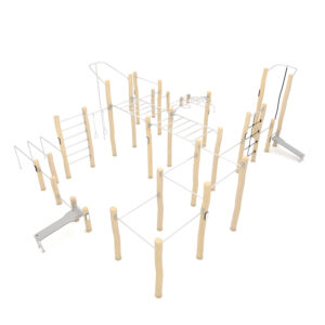 Zestaw sprawnościowy drewniany WORKOUT ROBINIA RB2329 — Nowa Strefa