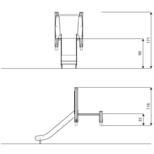 Zjeżdzalnia naskarpowa 90 cm SOLO WD1441 — Nowa Strefa