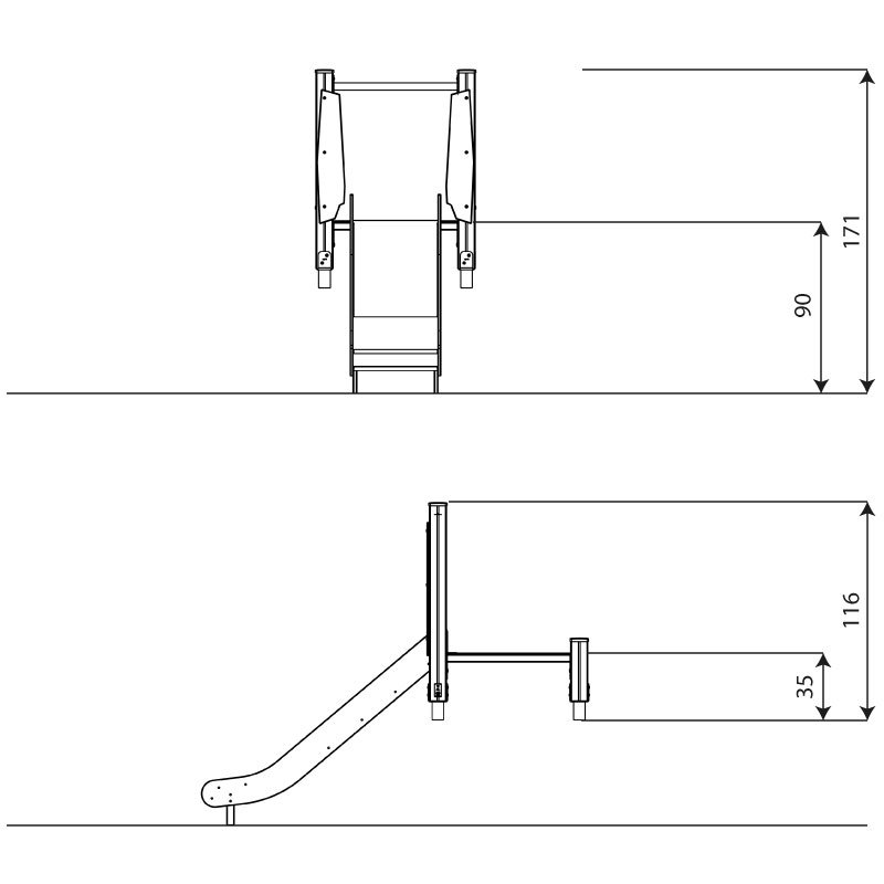 Zjeżdzalnia naskarpowa 90 cm SOLO WD1441