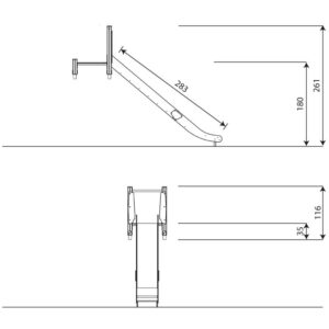 Zjeżdzalnia naskarpowa 180 cm SOLO WD1444 — Nowa Strefa