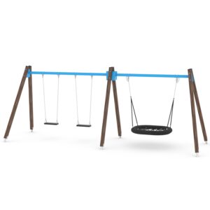 Huśtawka drewniana potrójna SWING WD1494 — Nowa Strefa