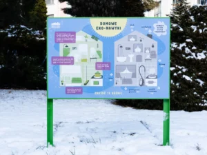 Tablica edukacyjna jednostronna – Eko-dom — Nowa Strefa