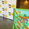 Tablica edukacyjna (dwustronna) – podwójny kulodrom + 2x zestaw drewnianych torów i kulek — ujęcie 6